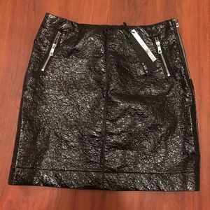 Noisy may black crinkled pleather mini skirt small